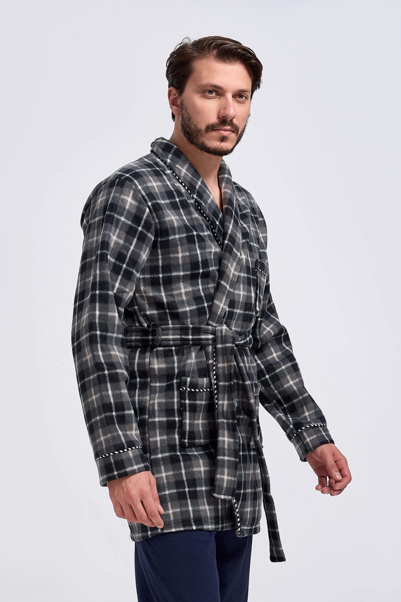 Mens robe LION plaid - Winter 2021