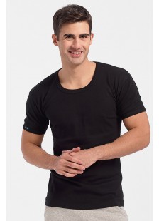 Mens LORD Undershirt with Open Neck 230 Black