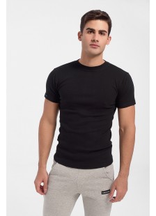 Mens T-Shirt Black Crew Neck