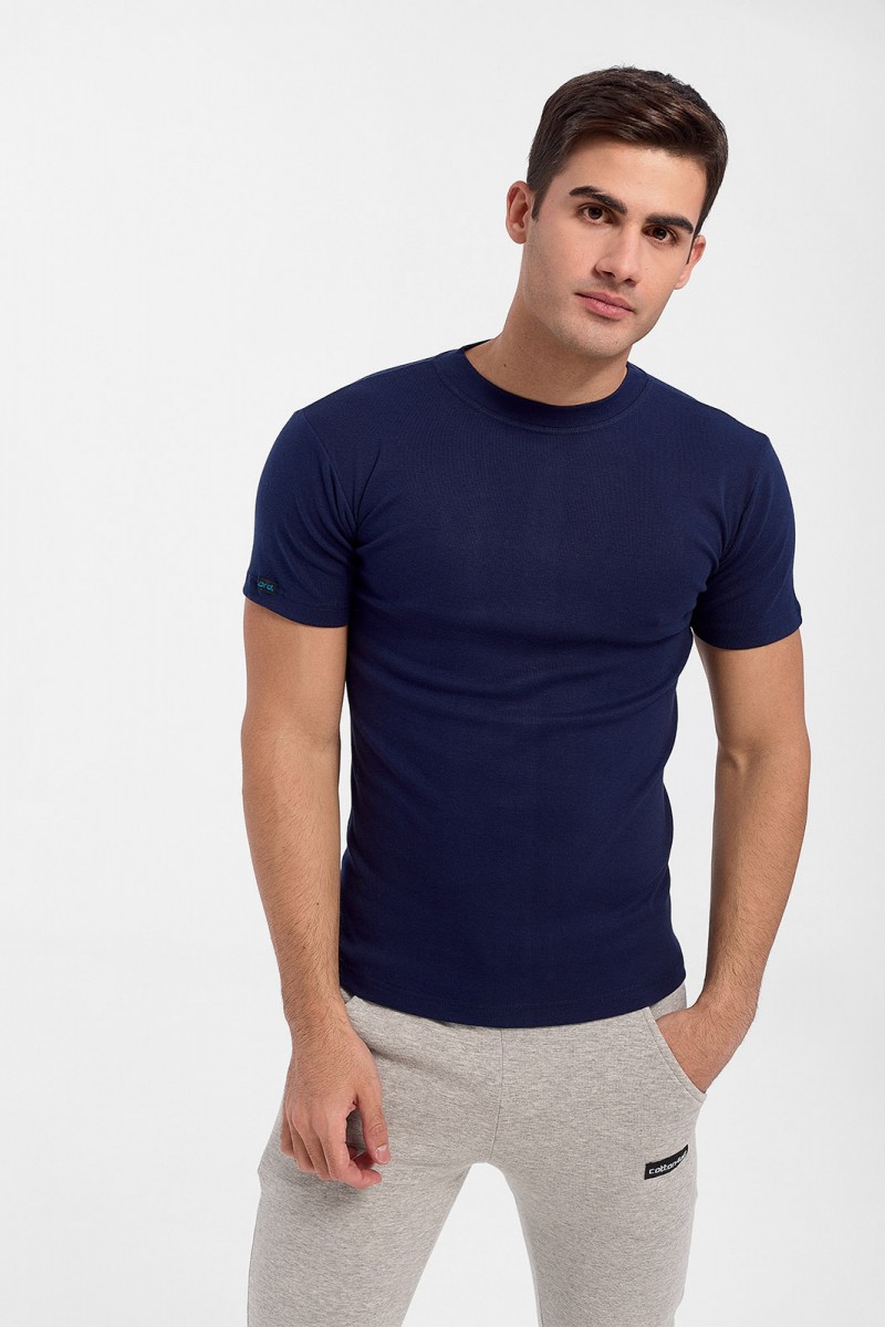 Mens Undershirt LORD with Closed Neckline 180 Dark Blue