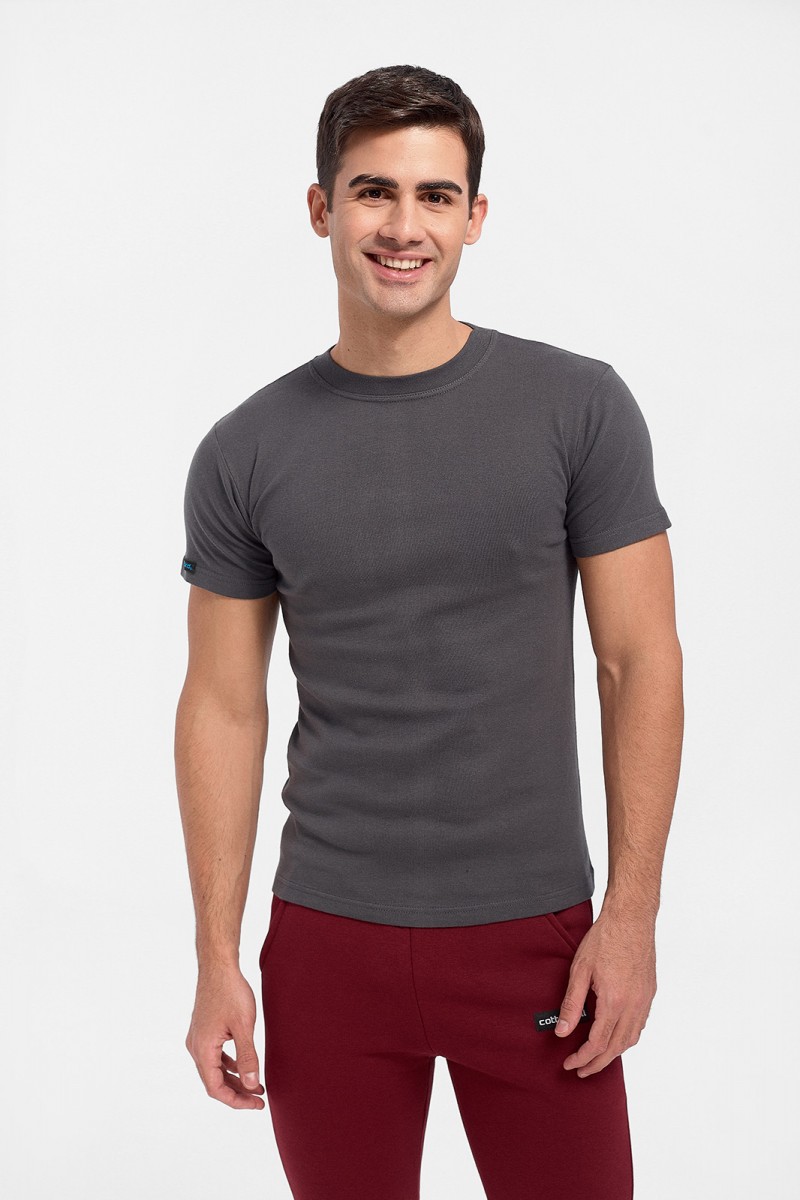 Mens Undershirt LORD with Closed Neckline 180 Anthracite