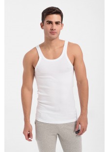 Weißes Baumwolltank-Top für Herren