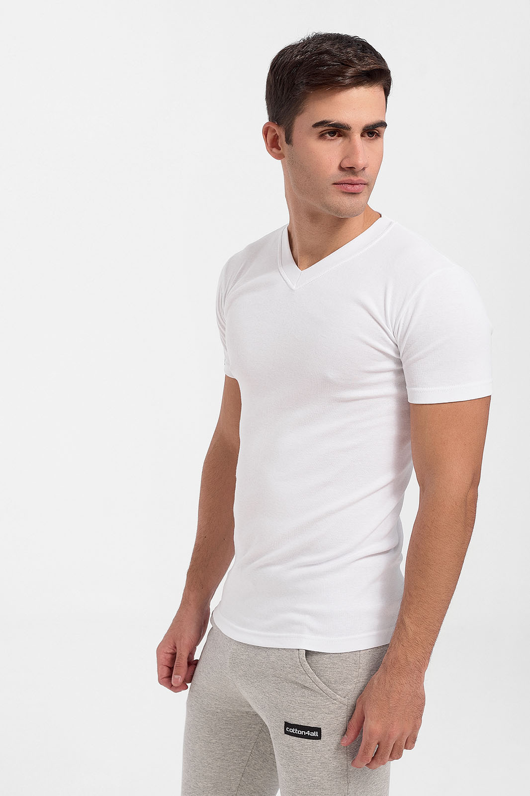 V Neck T-Shirt 100% Cotton