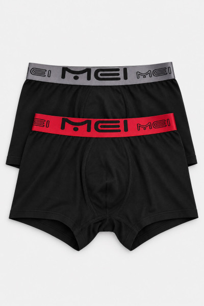 Men's MEI 172 2-Pack Boxer Shorts Red Anthracite MEI-172-4