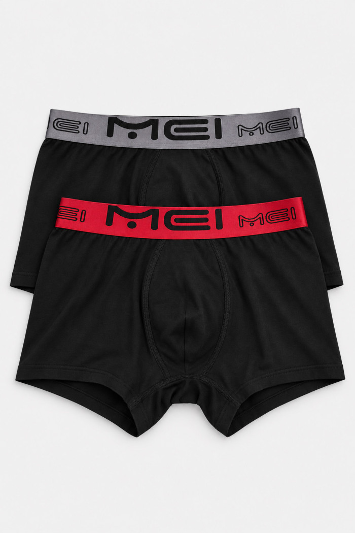 Men's MEI 172 2-Pack Boxer Shorts Red Anthracite MEI-172-4