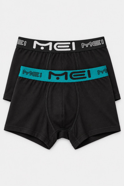 Men's MEI boxer shorts 2-pack 172 Cypress Black MEI-172-5