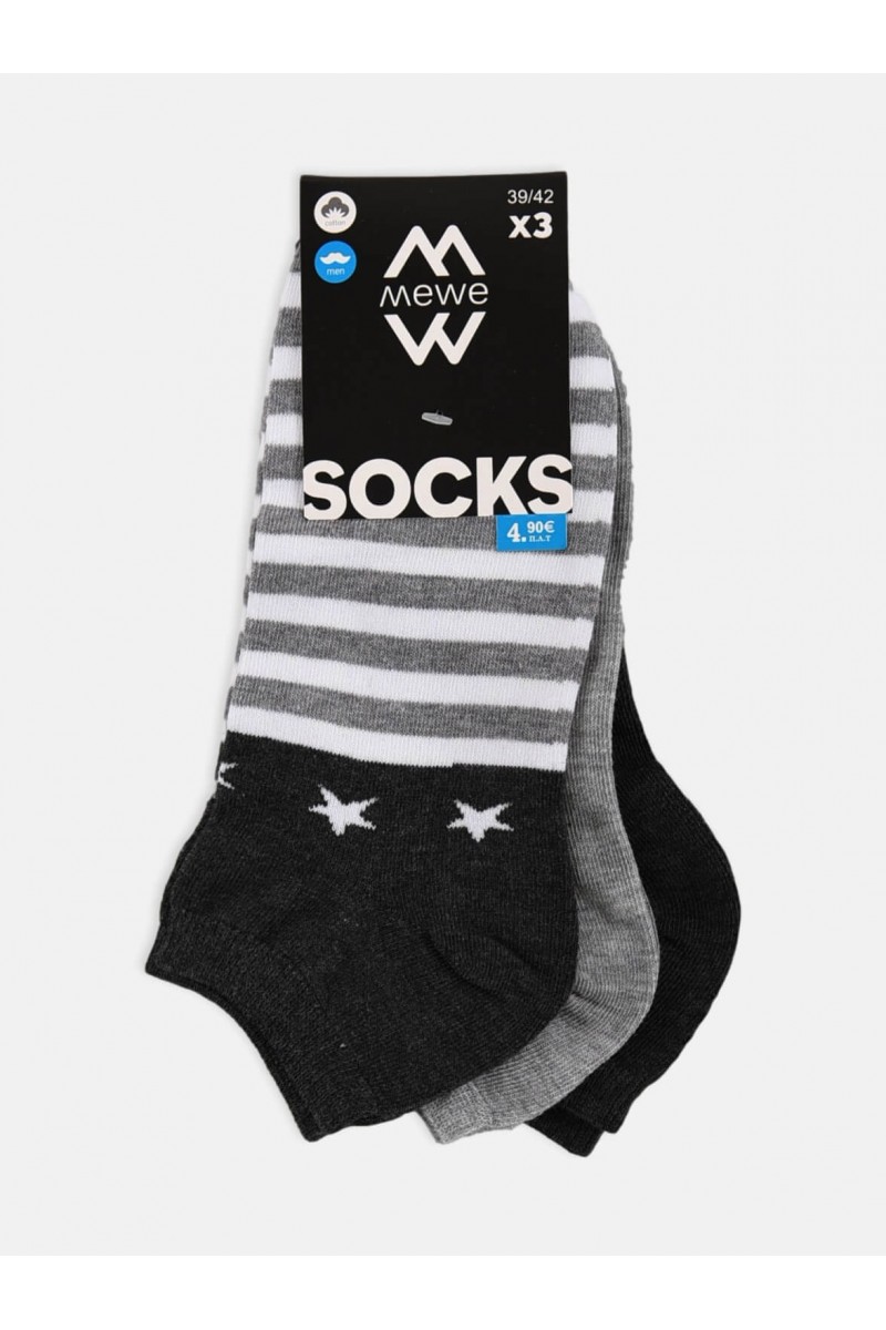 No Show cotton MEWE SOCKS stripes-stars