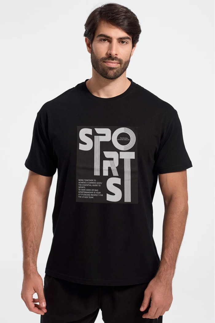 JHK men’s black short-sleeve T-shirt 150-24-06