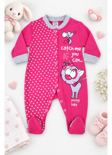 Pretty Baby baby girl interlock sleepsuit Cat & mouse 35744-403