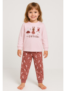 Pretty Baby girls' pink winter pyjamas