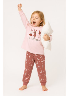 Pretty Baby girls' pink winter pyjamas