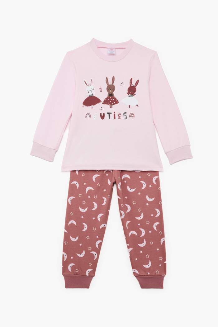 Pretty Baby girls' pink winter pyjamas
