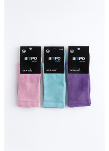AMPO children's multicolour sports socks 3 pair pack