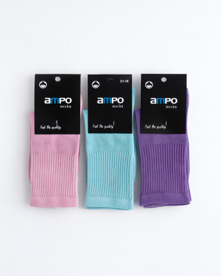 AMPO Children's Sports Socks 3 Pack AMPO-329-2