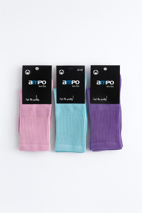 AMPO Children's Sports Socks 3 Pack AMPO-329-2