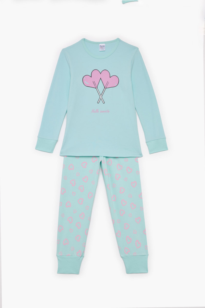 Pretty Baby girls' long-sleeved pyjamas with long trousers, model 64811
