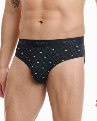 WALK Men's Bamboo Briefs W1775_24_MULTI Black