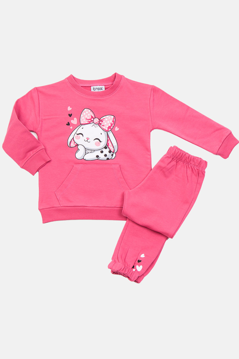 TRAX girls' winter sweatshirt set with long-sleeved top and trousers