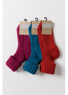 LA DIVA Soft and Warm Damen-Halbsocken 3er-Pack Combo 1 329003-3-1