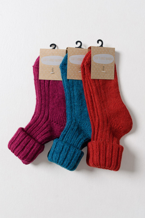 LA DIVA Soft and Warm Damen-Halbsocken 3er-Pack Combo 1 329003-3-1