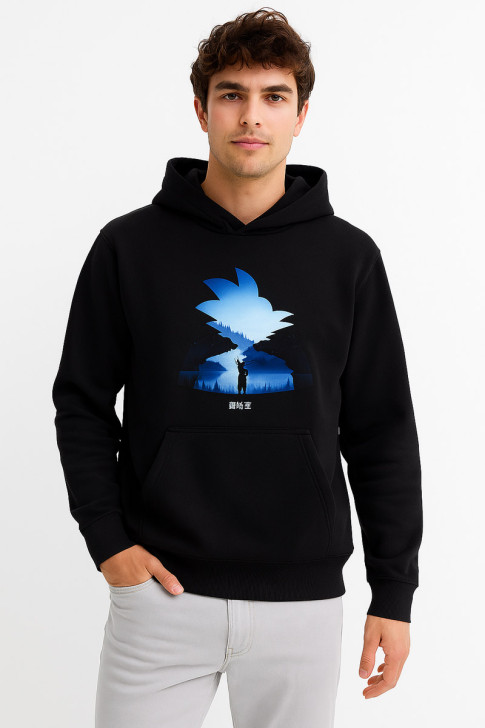 Cotton4all Men’s Hooded Sweatshirt Black 26-330
