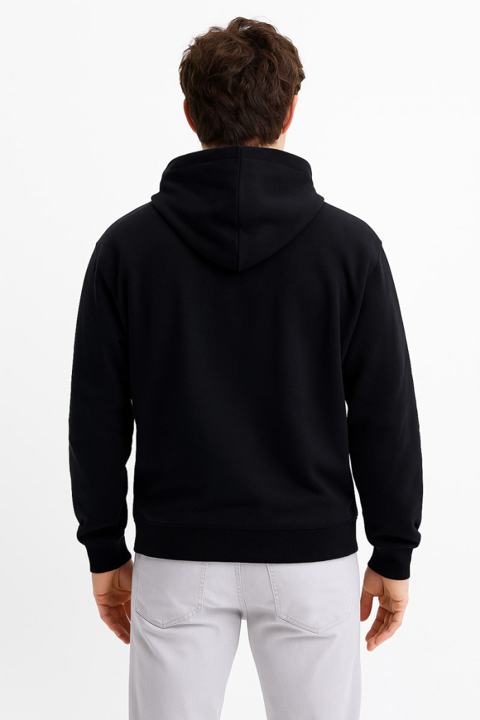Cotton4all men’s black hooded sweatshirt 26-330