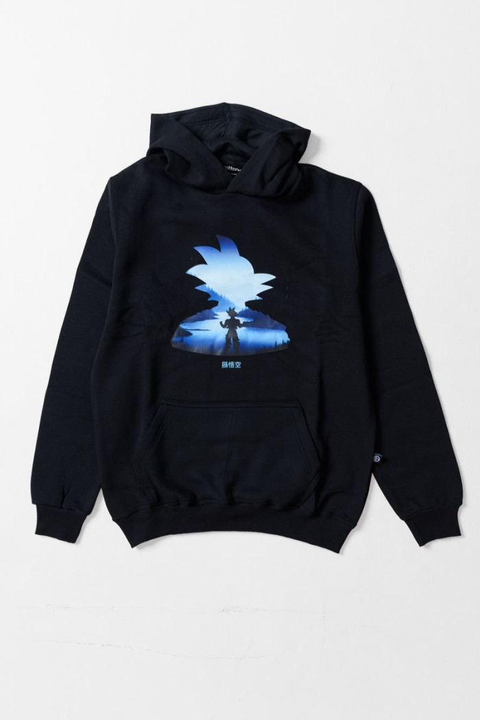 Cotton4all men’s black hooded sweatshirt 26-330