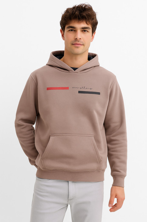 Cotton4all Men’s Hooded Sweatshirt Beige 26-326