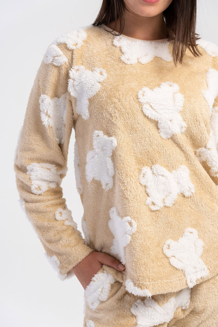 Women's VIENETTA fluffy printed winter pyjamas