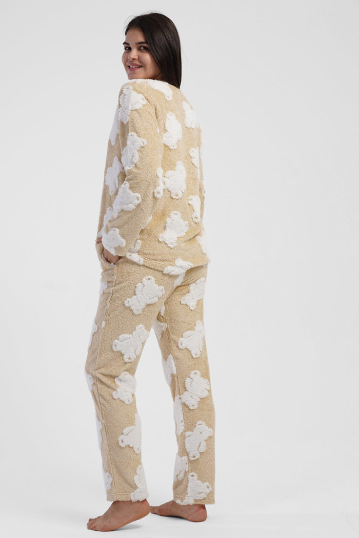Women's VIENETTA fluffy printed winter pyjamas