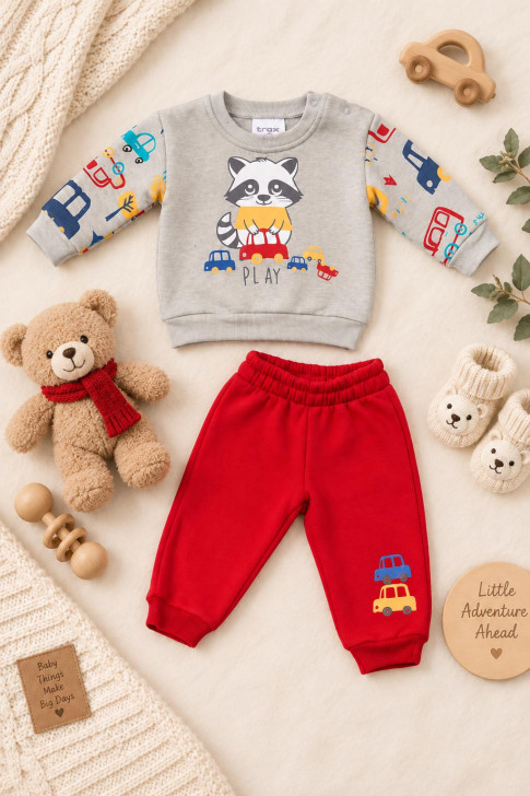 Baby Boys' TRAX Winter Tracksuit Set Grey 48561