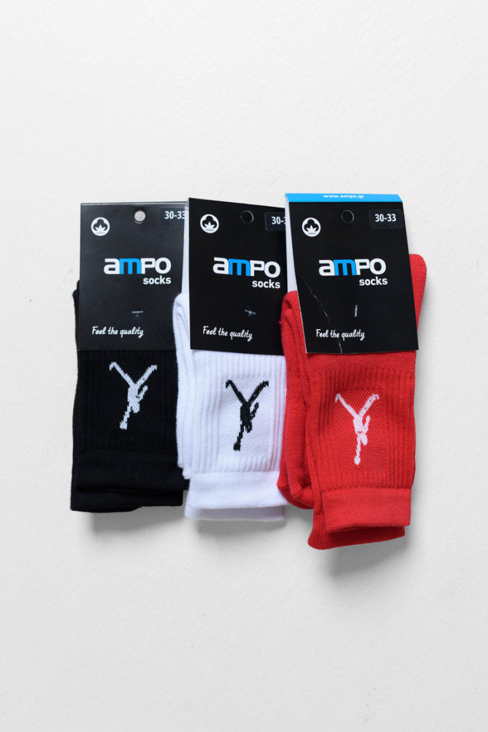 AMPO kids' basketball sports socks 3-pack AM-327