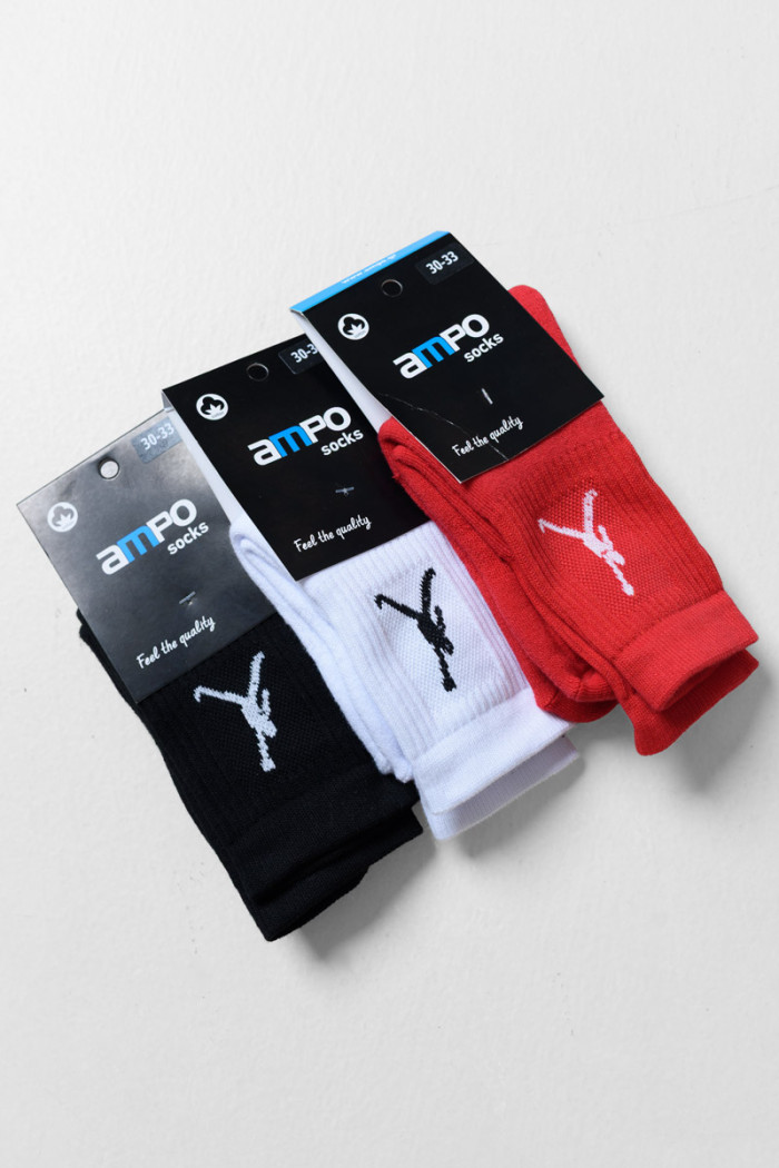 AMPO kids' basketball sports socks 3-pack AM-327