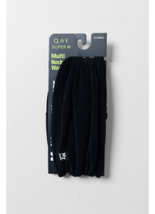 SUPER Q&Y black fleece-lined neck warmer