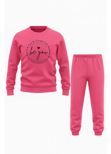 TRAX girls' fuchsia winter tracksuit set