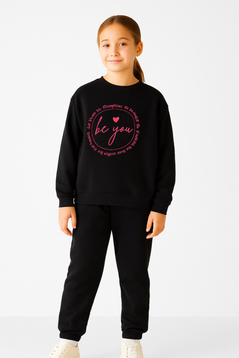 TRAX Girls' Winter Tracksuit Set Black 46686-2