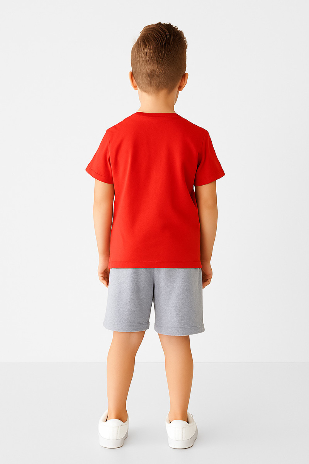 TRAX boys' red summer set with T-shirt and shorts