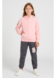 TRAX girls' pink winter tracksuit with hooded jacket and trousers