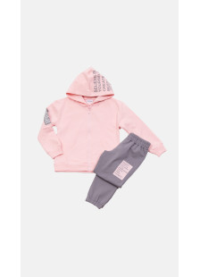 TRAX girls' pink winter tracksuit with hooded jacket and trousers