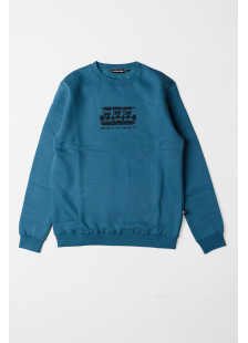 Cotton4all men's petrol fleece sweatshirt with subtle print