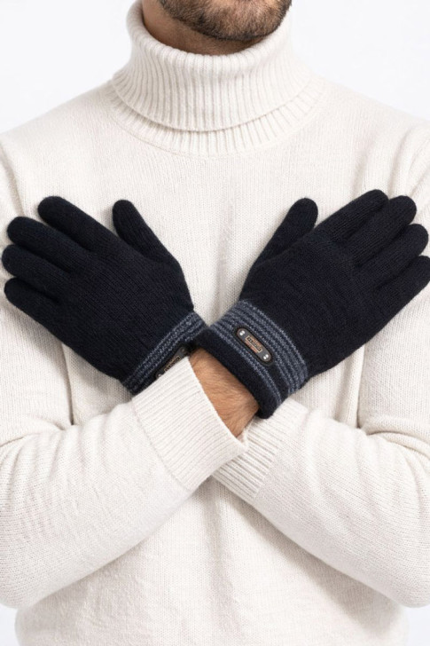 SUPER Q&Y Herren-Strickhandschuhe mit Pelzfutter QY10-STI-2