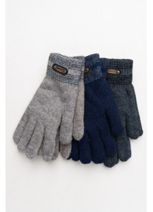 Grob gestrickte Herren-Handschuhe von SUPER Q&Y mit Pelzfutter