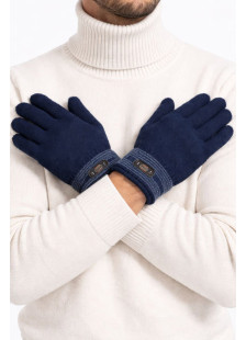 Grob gestrickte Herren-Handschuhe von SUPER Q&Y mit Pelzfutter