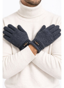 Grob gestrickte Herren-Handschuhe von SUPER Q&Y mit Pelzfutter