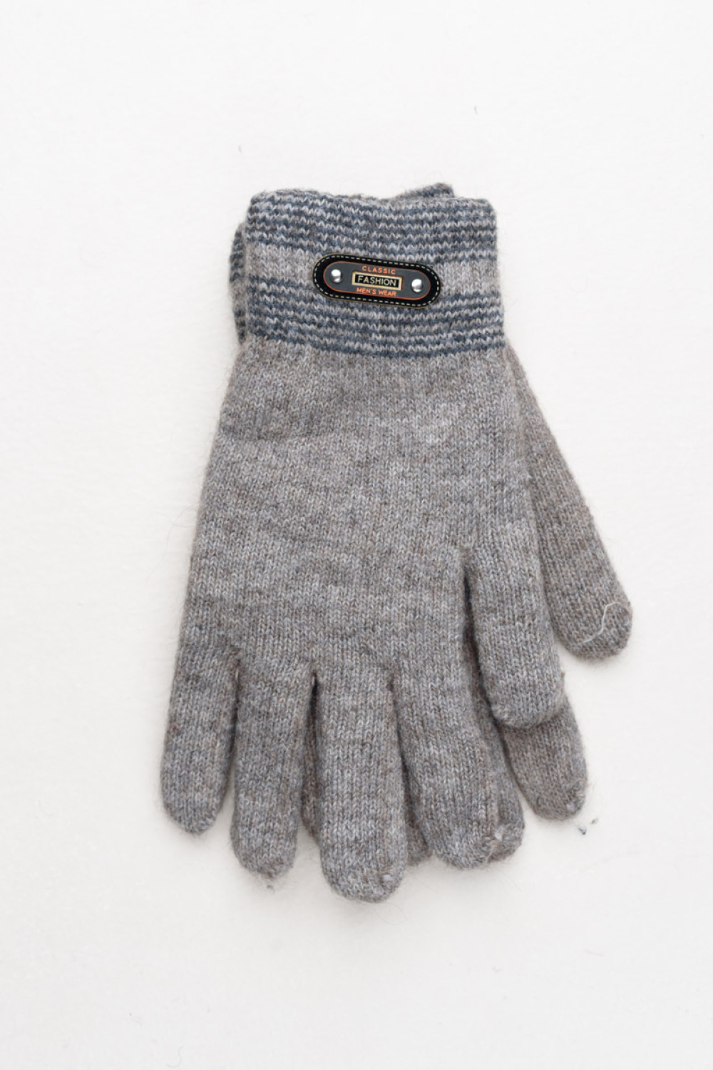 Grob gestrickte Herren-Handschuhe von SUPER Q&Y mit Pelzfutter