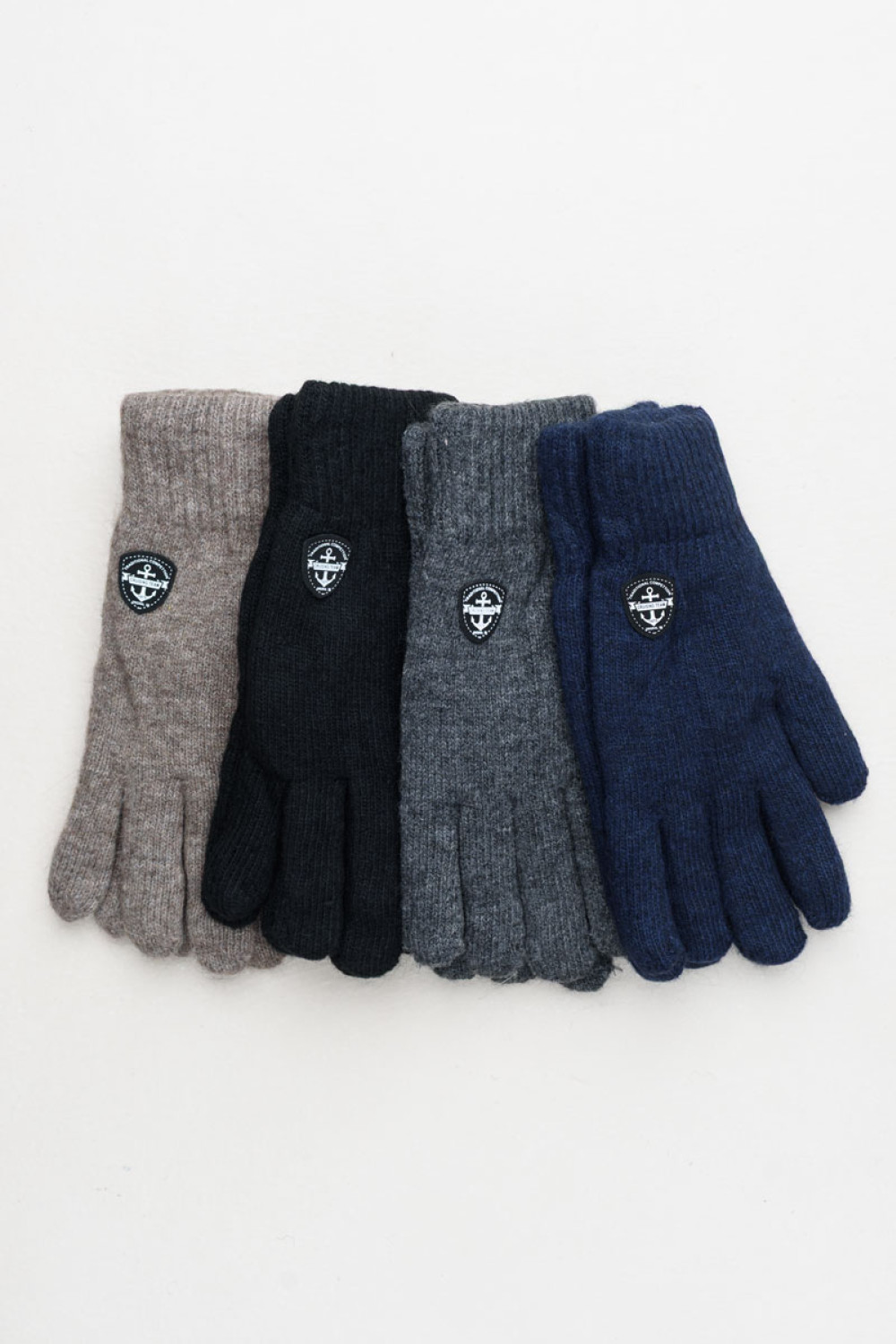Grob gestrickte Herren-Handschuhe von SUPER Q&Y mit Pelzfutter
