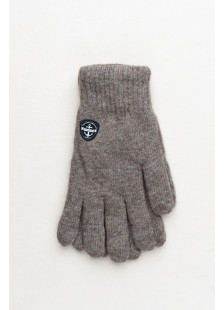 Grob gestrickte Herren-Handschuhe von SUPER Q&Y mit Pelzfutter