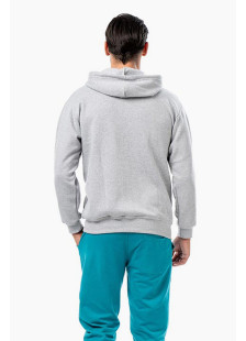 Grey melange BODY MOVE hooded zip sweatshirt