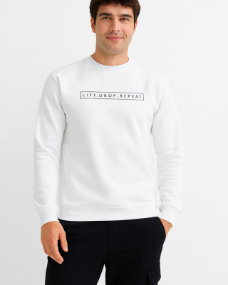 Cotton4all Men's Sweatshirt White 26-302