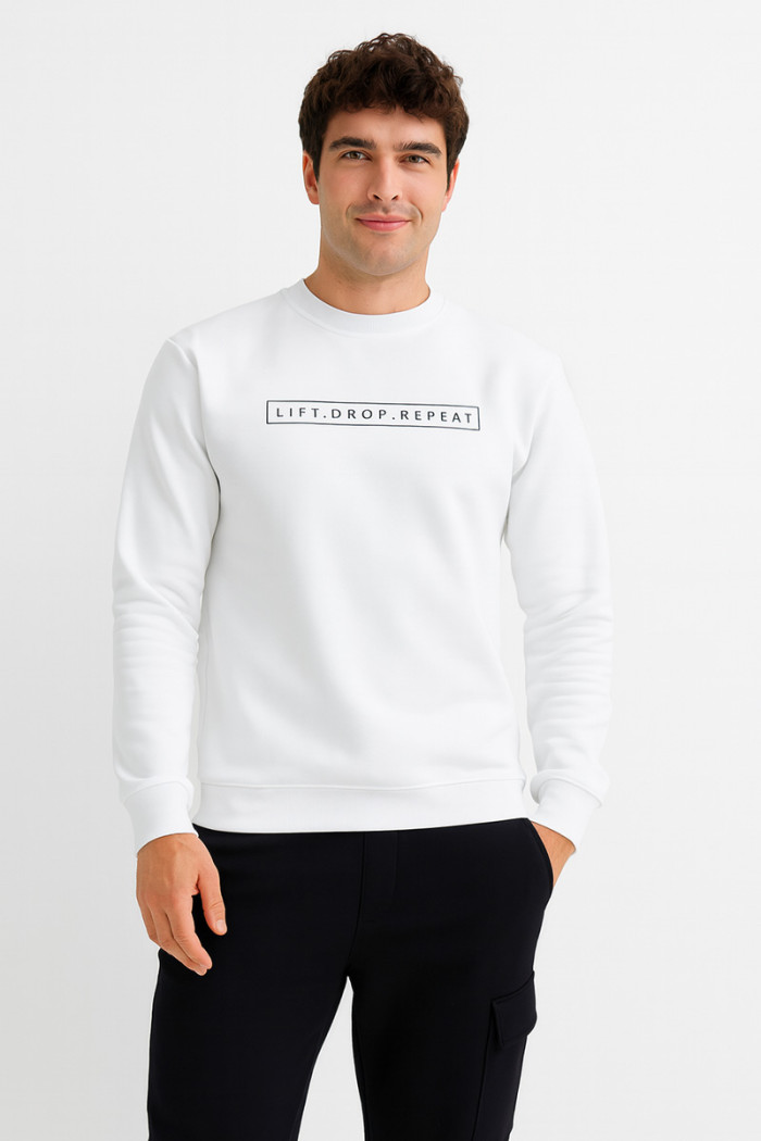 Cotton4all Men's Sweatshirt White 26-302